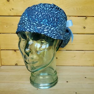Scrub caps for women, scrub hat, scrub cap, pixie cap, ponytail cap ~ Fishing day scrub hat