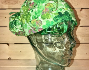 Scrub caps for women, scrub hat, scrub cap, pixie cap, ponytail cap ~ St. Patrick's Day