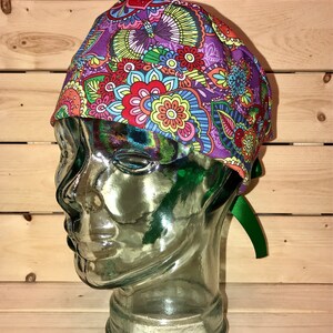 Scrub cap // Scrub hats // Women&#39;s scrub cap // surgical scrub hat // pixie scrub cap // flower surgical cap // nurses hat // nurses cap