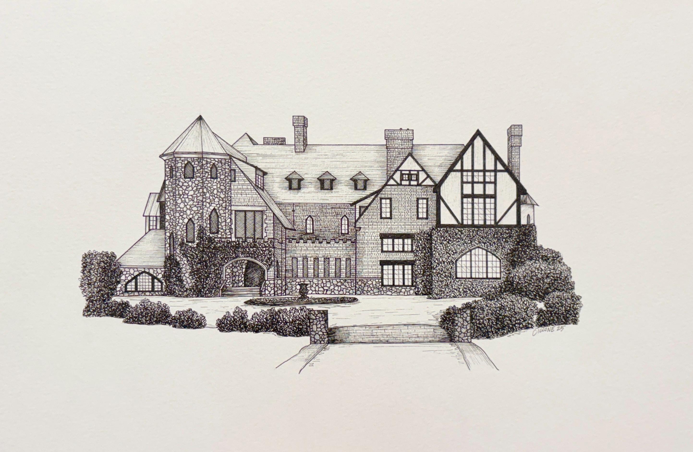 Custom Architecture Pen and Ink Drawing - Etsy