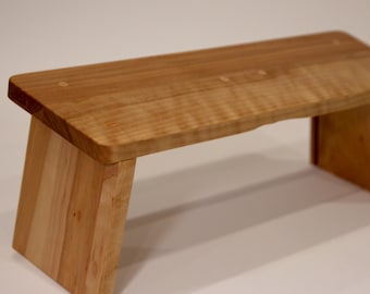 Maple Meditation Stool/Kneeling Stool/Seiza Bench from Reclaimed Wood, Made in Canada