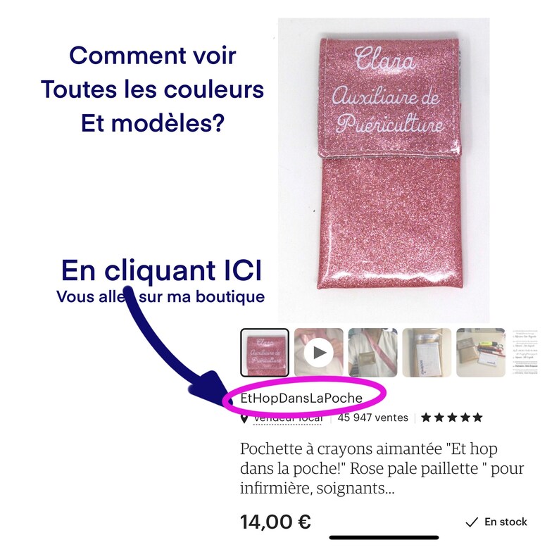 Et hop dans la poche Pochette infirmière Pochette aimantée Etsy France