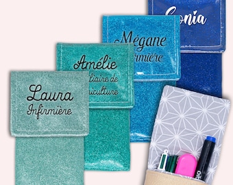 Y así, sin más, cabe en tu bolsillo: Estuche de enfermera, Estuche magnético, Estuche personalizado, Estuche para cuidadores, Estuche para lápices - LENTEJUELAS LISAS