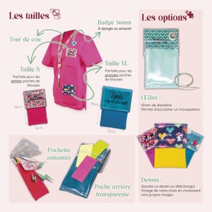 Y salta en el bolsillo - Bolsa de enfermera Bolsa magnética Bolsa personalizada Bolsa de cuidador Bolsa de lápices - LENTEJUELAS LISAS imagen 3