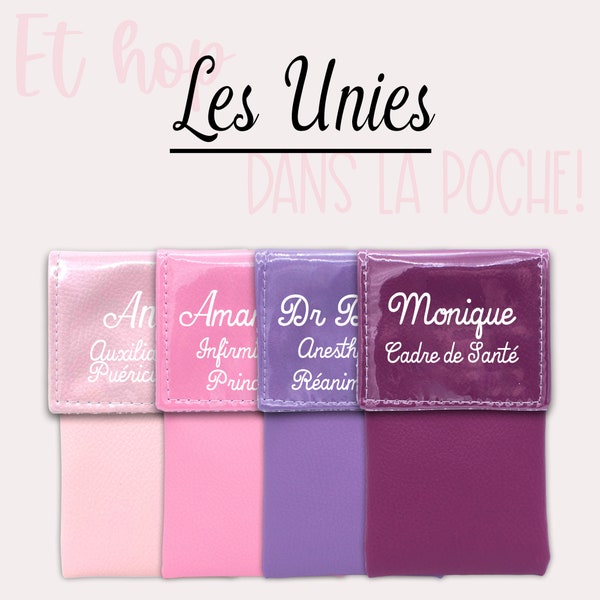 Et hop dans la poche - Pochette infirmière Pochette aimantée Pochette personnalisée Pochette soignant Pochette à crayons - UNIES