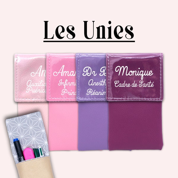 Et hop dans la poche - Pochette infirmière Pochette aimantée Pochette personnalisée Pochette soignant Pochette à crayons - UNIES