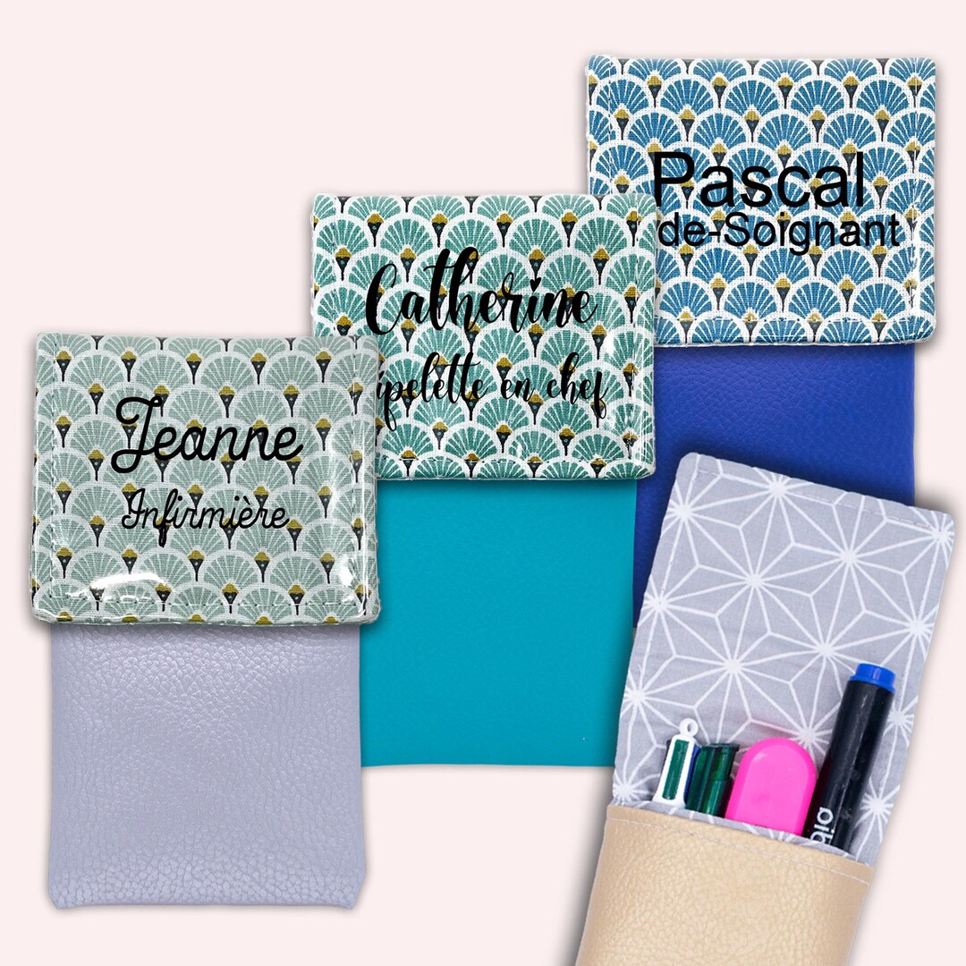 Buy Pochette Infirmière Aimantée Pochette Personnalisée Pochette Soignant  Pochette XL Et Hop Dans La Poche Art Deco Online in India