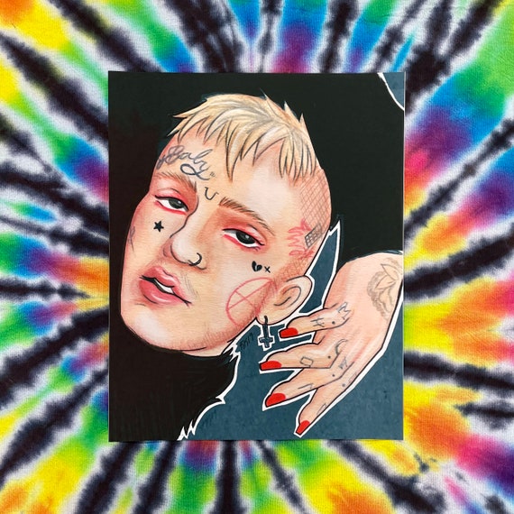 Prints Digital Prints Art & Collectibles Lil Peep Gothboi Lowbrow ...