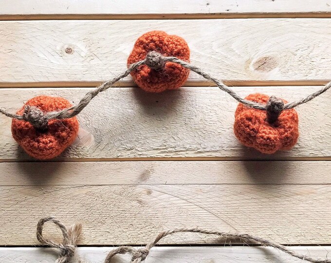 Crochet Pumpkin Garland Pumpkin Crochet Garland Crochet Pumpkin