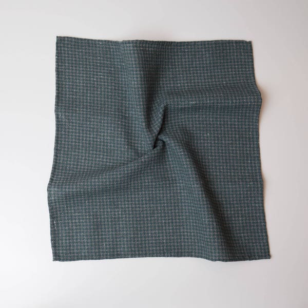 Teal Cotton Linen Pocket Square | Men's gift | Birthday or Christmas | Handkerchief | Stylish accessories