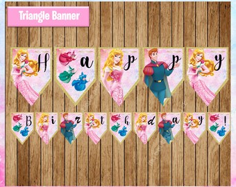 Princess Rapunzel Banner Printable Disney Princess Triangle | Etsy