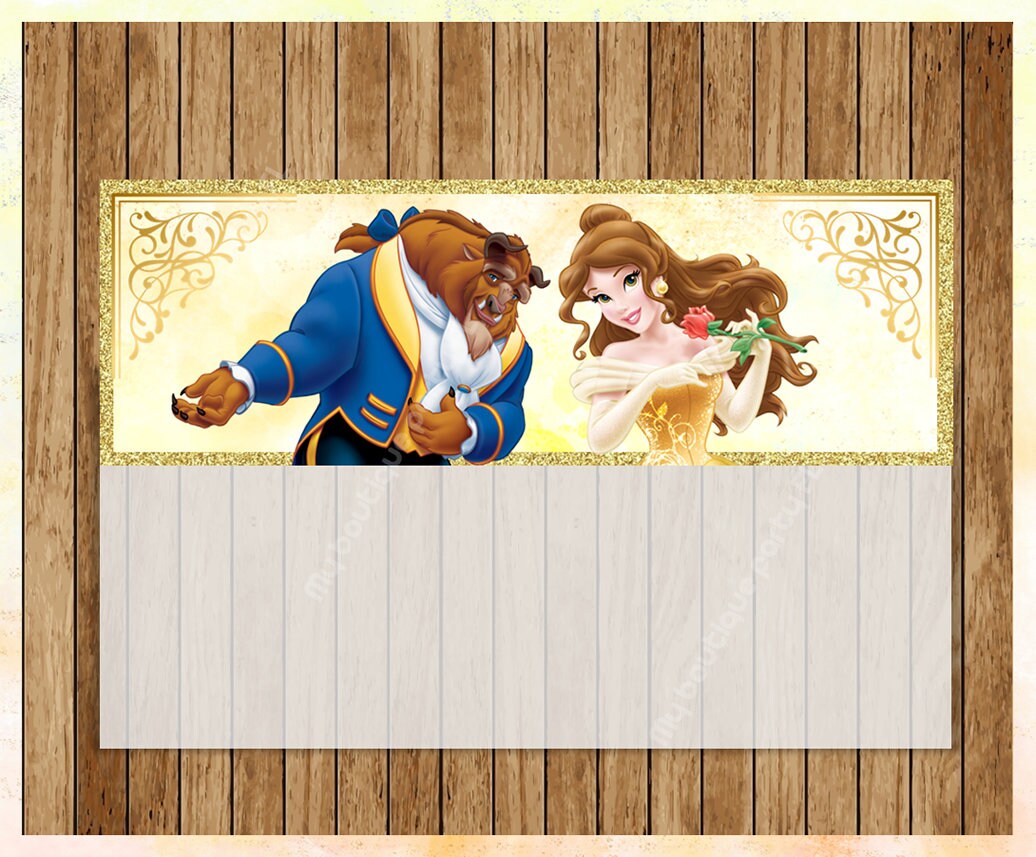 Princess Belle Bags Toppers Printable Disney Princess Treat | Etsy