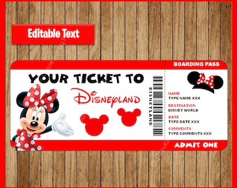 disneyland ticket etsy