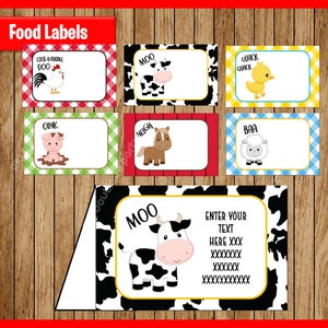 Farm Food Tents Farm Birthday Party Farm Birthday Barn Birthday Farm ...
