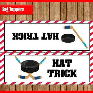 Hockey Toppers sofort download, druckbare Hockey Taschen Toppers, Hockey Leckerlibeutel Toppers