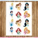 Princess Cupcake Toppers, Classic Princess's Cupcake Toppers, Printable ...