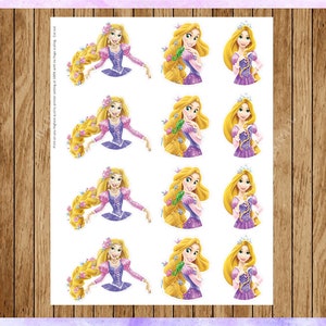 Rapunzel Cupcake Toppers, Tangled Cupcake Toppers, Printable Party ...