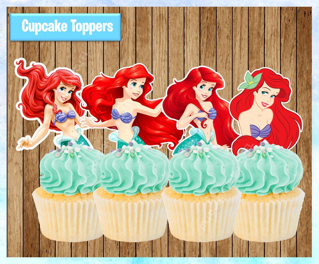 The Little Mermaid – Cupcake Topper – Printable - 3Grafik