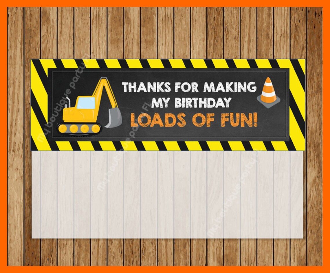 Construction Bags Toppers Printable Construction Treat Bags - Etsy