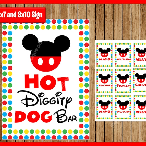 Hot Diggity Dog Bar Signs - Etsy