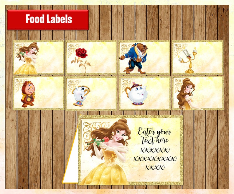 princess-belle-food-labels-printable-disney-princess-food-etsy