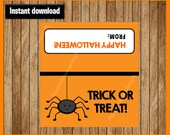 Spider Halloween Bag Toppers - Halloween Bag Labels - Halloween Treat Bags - Halloween Treat Tags
