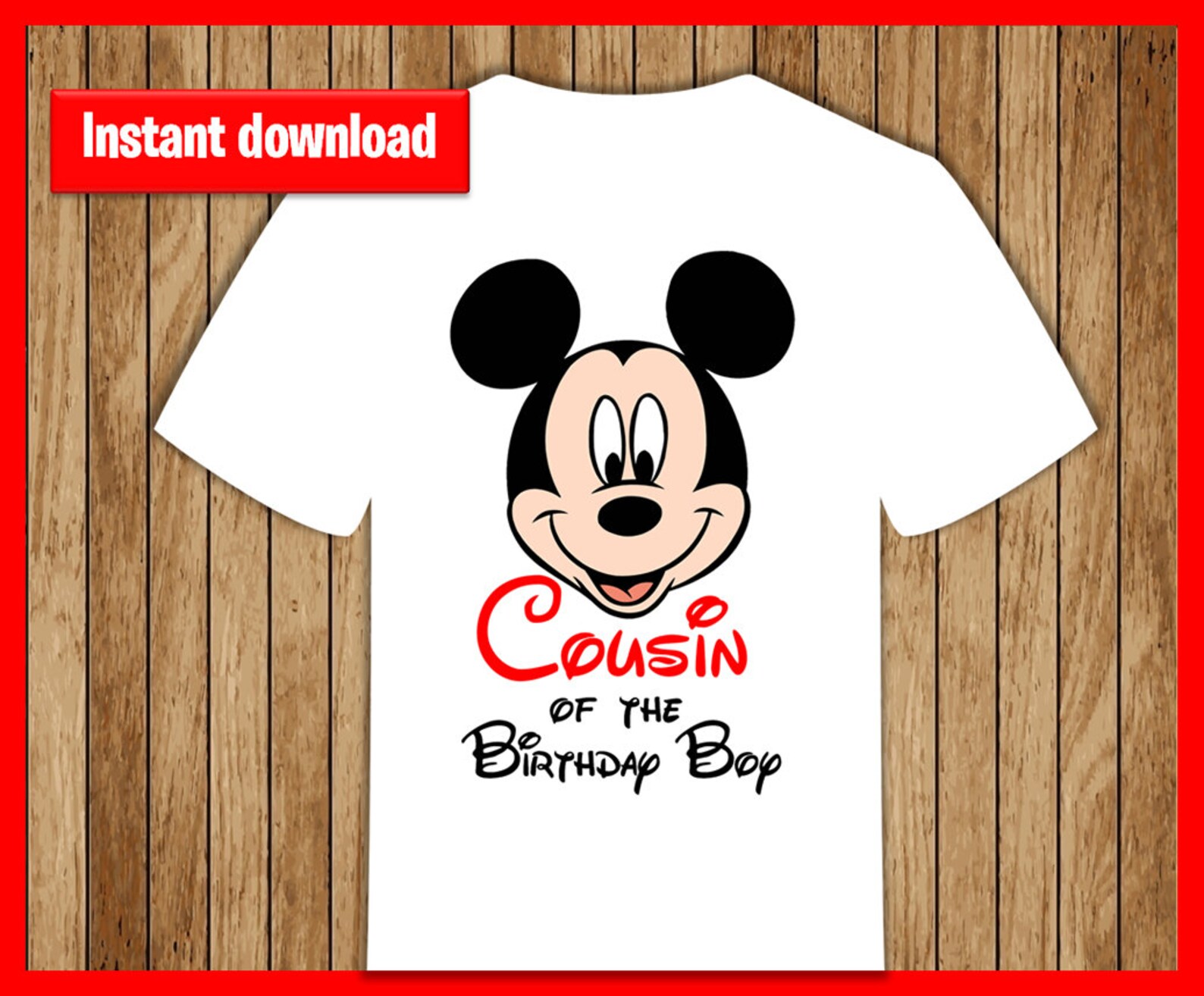 Mickey Mouse Cousin De Lanniversaire Gar on Fer Mickey Mouse Etsy