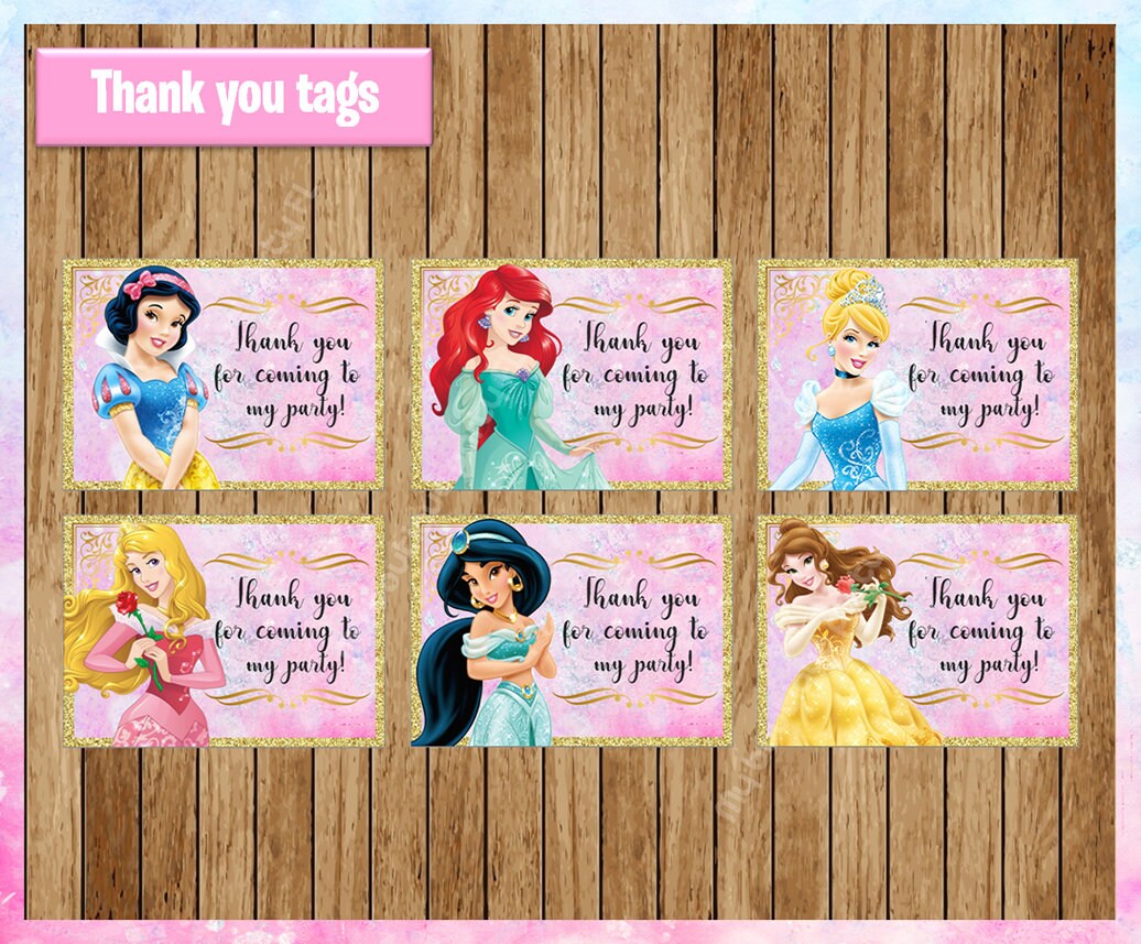 Free Printable Disney Princess Labels