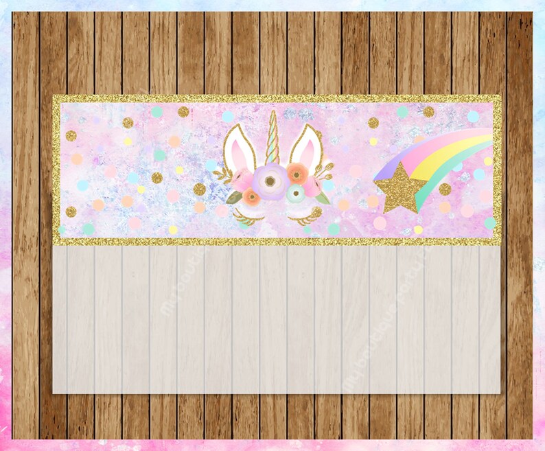 Unicorn Bags Toppers Printable Unicorn Treat Bags Toppers | Etsy