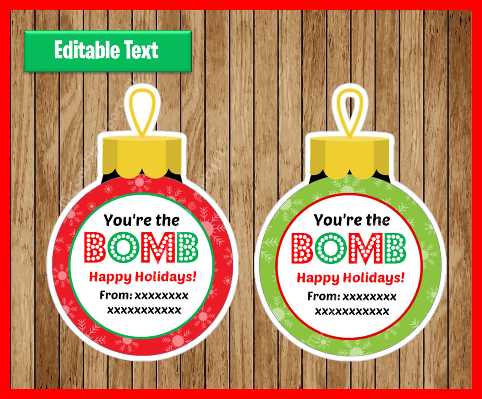 INSTANT DOWNLOAD You re The Bomb Christmas Gift Tags Etsy INSTANT DOWNLOAD You re The Bomb Christmas Gift Tags Etsy