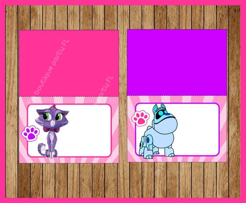 Puppy Dog Pals Food Tent Cards Instant Download Printable | Etsy