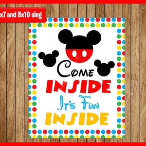 Printable Mouse Clubhouse Come Inside It's Fun Inside - Etsy