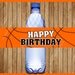 Basketball Water Labels Instant Download, Basketball Water Bottle ...