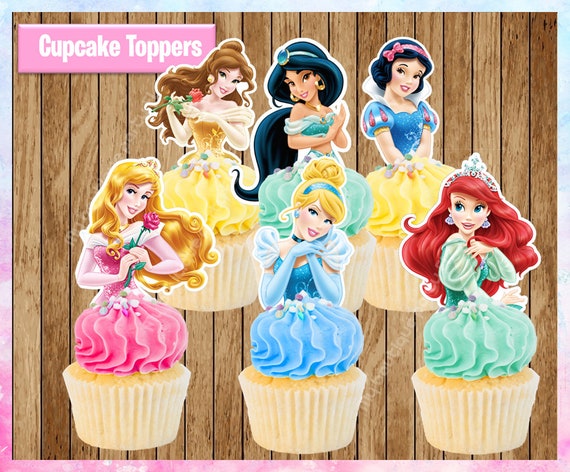 Disney Princess Cupcake Toppers Classic Princess's | Etsy