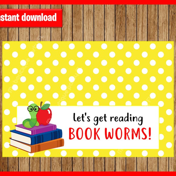 Book Worm - Etsy UK
