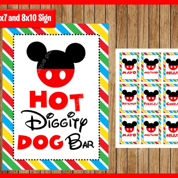 Hot Diggity Dog Bar Signs - Etsy