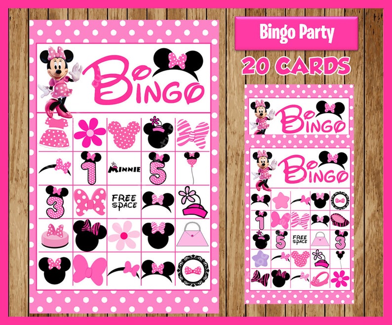 Minnie Mouse 20 Cards Instant Download Printable Minnie Mouse - Etsy