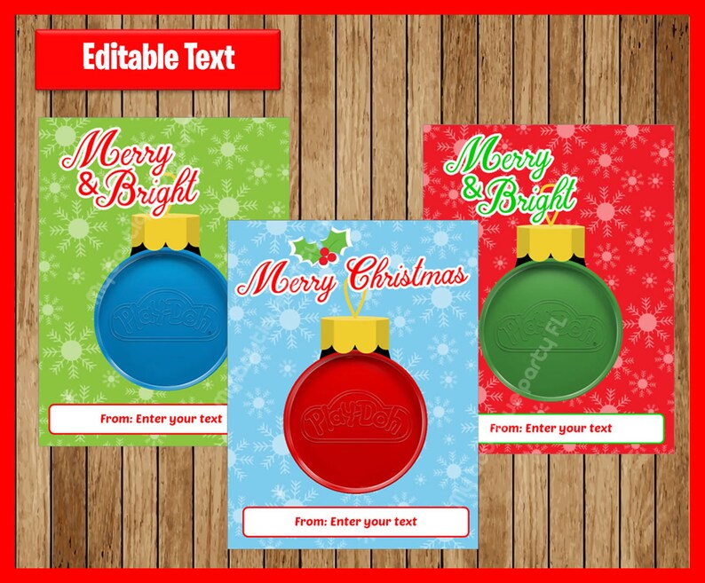 Play-Doh Ornament Gift Card Class Christmas Gifts Small | Etsy