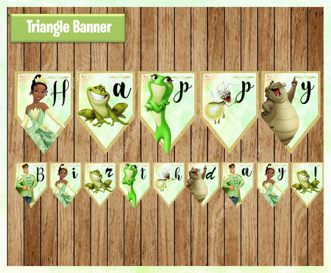 Princess Tiana Banner, Printable Princess Triangle Banner, the Princess and the Frog Party Banner Instant Download - Etsy princess-tiana-banner-printable-princess-triangle-banner-the-princess-and-the-frog-party-banner-instant-download-etsy