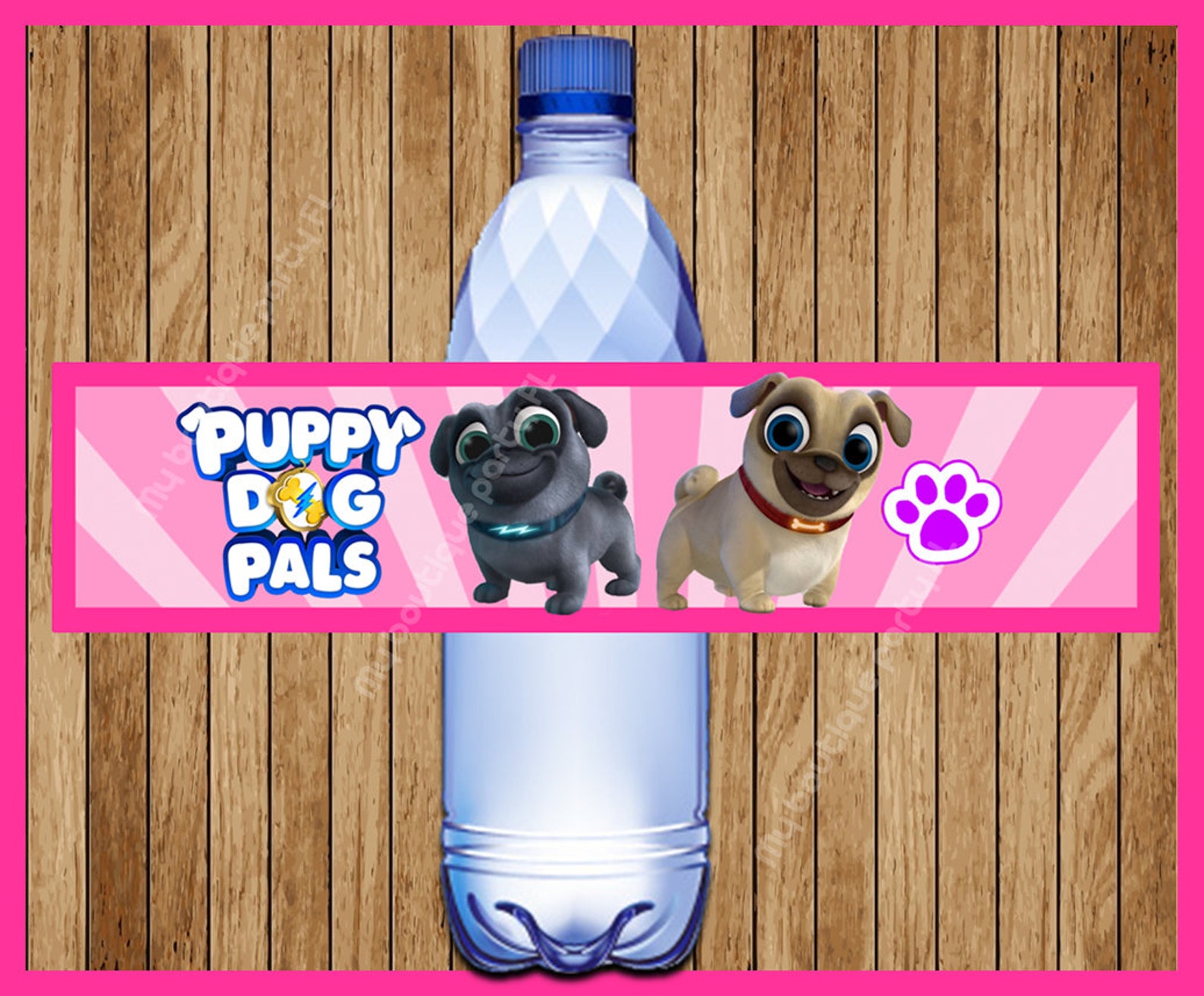 Puppy Dog Pals Water Bottle Label Instant Download Printable Etsy