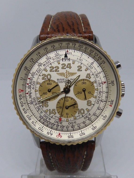 Sold Breitling Cosmonaute B119 Chronograph Gold Etsy Uk