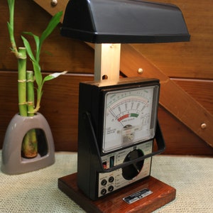 Vintage Analog Multitester Steampunk Lamp, Father&#39;s Day Gift