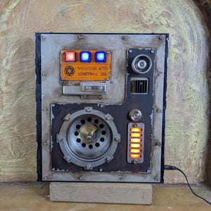Panneau d'accès 5.2 pour droïde Scomp Imperial Power, résistant aux intempéries, pour le geek ou le cantina de science-fiction Star Wars