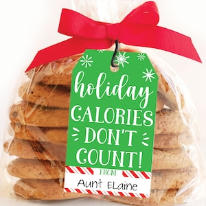Printable Christmas Tags for Cookies + Sweets - Holiday Calories Treat ...