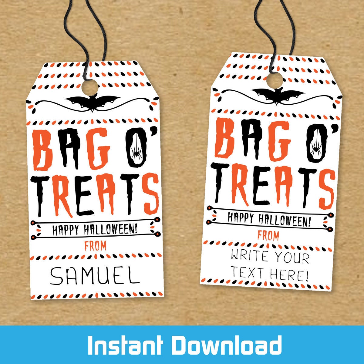 Halloween Treat Bag Tags Printable Printable Word Searches