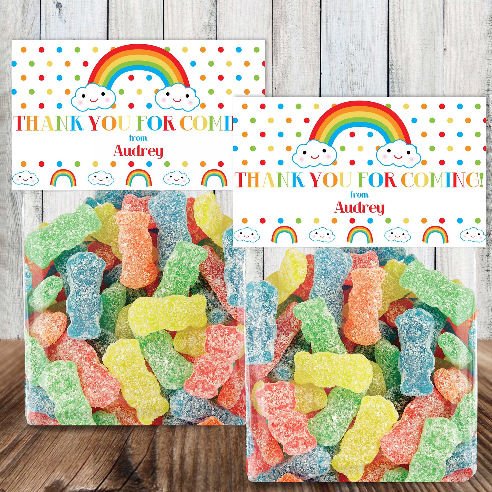 Rainbow Favor Bags Girls Birthday Party Favors Treat Bag Etsy