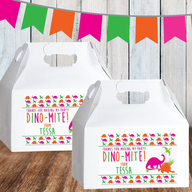 Girl Dinosaur Party Favors Pink Dinosaur Birthday Favor Etsy