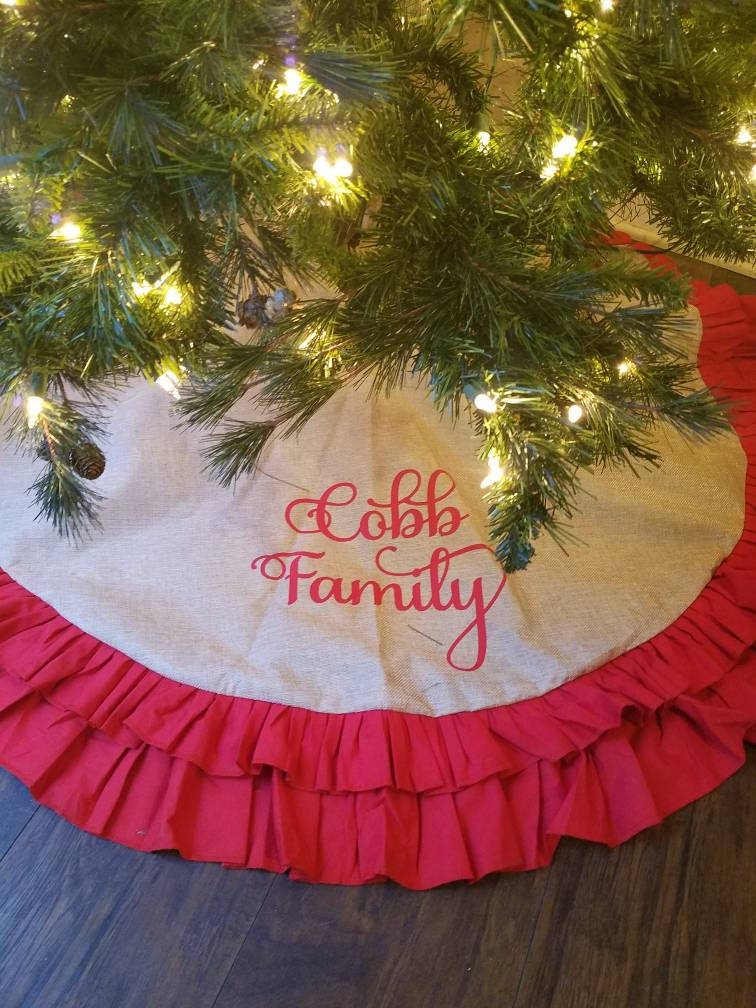 Personalized Tree Skirt Personalized Christmas Tree Skirt Etsy