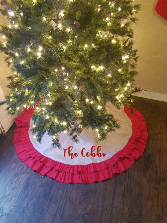 Personalized Tree Skirt Personalized Christmas Tree Skirt Etsy