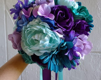 Teal Purple Wedding Etsy